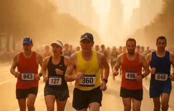 Corredores enfrentan temperaturas cada vez más altas en las principales maratones del mundo, una consecuencia directa del cambio climático. FOTO creada con inteligencia artificial Corredores enfrentan temperaturas cada vez más altas en las principales maratones del mundo, una consecuencia directa del cambio climático. FOTO creada con inteligencia artificial