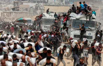 Los habitantes de la Franja de Gaza dependen de los alimentos donados por autoridades extranjeras. FOTO: XINHUA