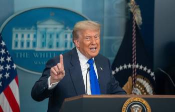 El presidente Donald Trump anunció nuevos aranceles para la Unión Europea y México, dos de los mayores socios comerciales de Estados Unidos. FOTO: Xinhua via Getty 