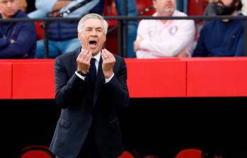 El técnico italiano Carlo Ancelotti, que dirige al Real Madrid, se convirtió en el entrenador que más partidos de Champions ha ganado. FOTO Getty