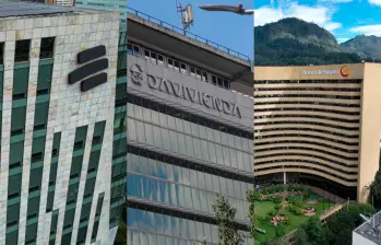 Tres bancos concentraron la mayor parte de las utilidades del sistema financiero colombiano en 2025. FOTOS: MANUEL SALDARRIAGA, COLPRENSA Y CORTESÍA