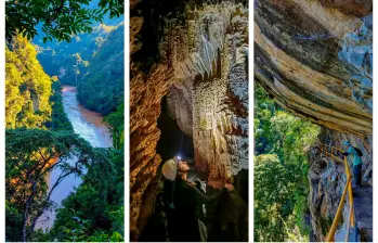 Las famosas cuevas están ubicadas en la vereda La Mesa de Caracolí. El ingreso a las cavernas se ubica a un kilómetro del río Samaná Norte. El recorrido dentro de las cavernas dura dos horas mientras se recorren los nueve salones. FOTOS: JUAN DIEGO ORTIZ JIMÉNEZ