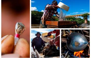 También llamada minería de subsistencia, la modalidad más común en el país es el barequeo, definido como el lavado de arenas y tierra sin maquinaria para separar metales preciosos de otros elementos. FOTO JULIO CÉSAR HERRERA ECHEVERRY