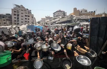 Casi uno de cada cinco niños menores de 5 años en Ciudad de Gaza sufre ahora desnutrición aguda, según la OMS. Foto: Getty Images