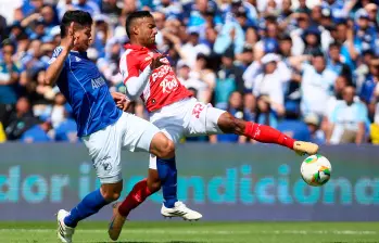Millonarios y Santa Fe igualaron 1-1 en el clásico capitalino. FOTO COLPRENSA