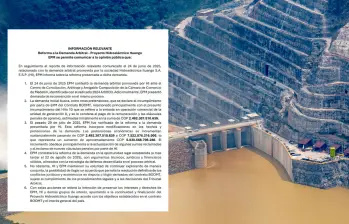 La Sociedad Hidroituango es dueña del proyecto hidroeléctrico. Actualmente su configuración accionaria tiene a la Gobernación con un 52,8% y a EPM con un 46,3%. FOTO: JUAN ANTONIO SÁNCHEZ