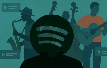 Varias playlists, como Deep Sleep, Concentración Perfecta y Ambient Relaxationsustituyeron progresivamente a artistas reales, como Brian Eno o Jon Hopkins, por música de stock sin rostro ni biografía. ¿Qué implica esto en términos éticos para la industria musical? FOTO EL COLOMBIANO-IA 