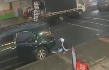 Tiroteo en Usaquén, Bogotá. FOTO: Captura de video 