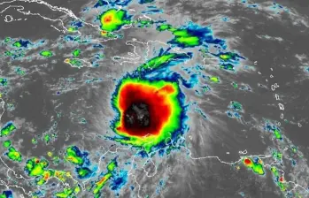 Melissa, la decimotercera tormenta tropical de la temporada, estaba en posición “casi estacionaria” el viernes por la mañana, según indicó el Centro Nacional de Huracanes de Estados Unidos. FOTO: National Oceanic and Atmospheric Administration (Administración Nacional Oceánica y Atmosférica, NOAA) Melissa, la decimotercera tormenta tropical de la temporada, estaba en posición “casi estacionaria” el viernes por la mañana, según indicó el Centro Nacional de Huracanes de Estados Unidos. FOTO: National Oceanic and Atmospheric Administration (Administración Nacional Oceánica y Atmosférica, NOAA)