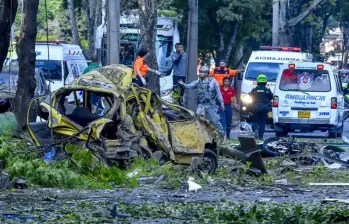 La explosión ocurrió el 21 de agosto en inmediaciones de la base aérea Marco Fidel Suárez en Cali, Valle del Cauca. Foto: Colprensa