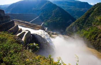 Panorámica de la Hidroeléctrica Ituango, cuyo porcentaje de ejecución supera el 93%. FOTO: Archivo EL COLOMBIANO, Esneyder Gutiérrez