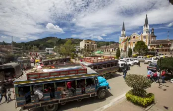 Imagen de referencia del parque de Abejorral, donde ocurrieron los hechos. Foto: EL COLOMBIANO