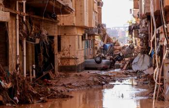 Los restos de edificios y casas dan un aspecto apocalíptico a las ciudades en Libia. FOTO: Getty