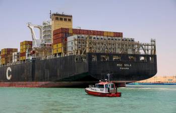Solo las cuatro empresas que ya suspendieron sus operaciones por el mar Rojo representan el 53% del comercio mundial de contenedores. Foto: Getty