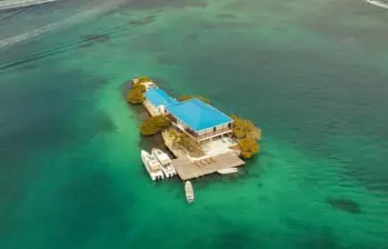 Esta es la Isla Fiesta, un baldío insular de la Nación ubicado en el archipiélago de las Islas del Rosario. FOTO: Agencia Nacional de Tierras (ANT)