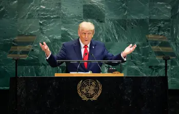 El presidente de Estados Unidos, Donald Trump, volvió a intervenir en la Asamblea General de la ONU. FOTO: GETTY