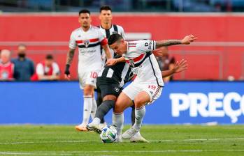 James Rodríguez ingresó 5 minutos en el clásico ante Palmeiras del lunes pasado. No jugaba desde el 13 de abril, previo a su lesión. FOTO Getty