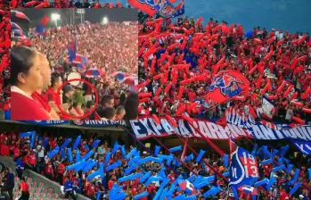 Los hinchas del Medellín llenaron las tribunas del Atanasio Girardot en la noche del domingo. 37.031 fue el reporte oficial. FOTO: CAMILO SUÁREZ-captura de video