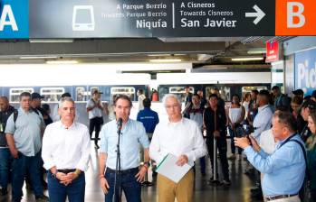 El nuevo proyecto de adquirir nuevos trenes se da en alianza entre la Alcaldía de Medellín, la Gobernación de Antioquia y el Metro de Medellín. FOTO Cortesía Alcaldía de Medellín