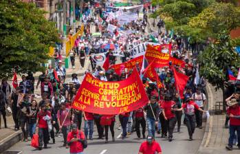 La marchas en Medellín arrancarán desde las 8:30 a.m. de este miércoles, en el barrio La Milagrosa. FOTO: Carlos Velásquez