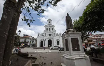 Imagen de referencia del parque del municipio de Marinilla. Foto: EL COLOMBIANO