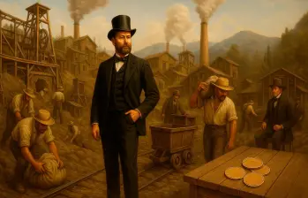Coriolano Amador desempeñó un papel protagónico durante la etapa preindustrial de la historia empresarial colombiana. Fue dueño de la mina El Zancudo en Titiribí, Suroeste antioqueño. FOTO: GENERADA CON IA
