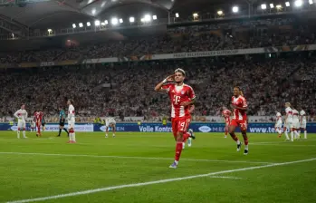 El extremo guajiro Luis Díaz, de 28 años, salió como titular en el partido. FOTO: TOMADA DEL X DEL BAYERN