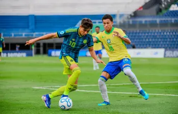 En la imagen aparece Samuel Martínez, una de las figuras de Colombia en este Sudamericano. FOTO FCF