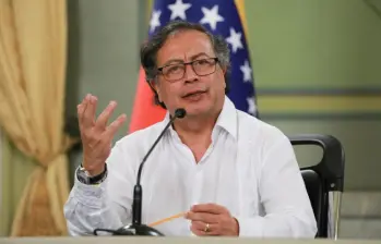 El presidente Gustavo Petro se pronunció sobre el despliegue naval de Estados Unidos frente a las costas venezolanas. FOTO: COLPRENSA