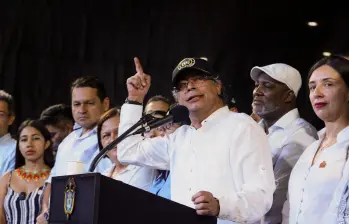 El presidente Gustavo Petro en un evento en Cali.