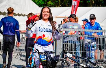 Valentina Jiménez se convierte en W1 y le da le primer oro a Colombia en el mundial de BMX en Dinamarca. Foto: Cortesía prensa BMX Antioquia. 
