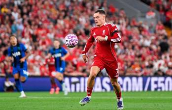 El extremo alemán Florian Wirtz es la nueva “gran” figura del Liverpool de Inglaterra. Su adaptación al fútbol inglés ha sido buena. FOTO: GETTY
