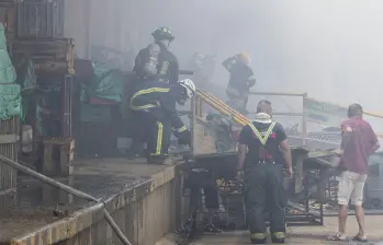 Descripción: Incendio en el bloque 27 de la Central Mayorista, conocido como Las Malvinas. Fecha de evento: 10/07/2017. Foto: Robinson Sáenz Vargas