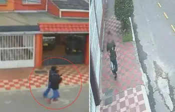 Registros de cámaras de seguridad que dan cuenta de la participación de la mujer en el ataque. FOTO: imagen tomada de redes.