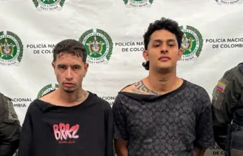 Los dos hombres investigados por la justicia. FOTO: Cortesía Fiscalía General de la Nación.