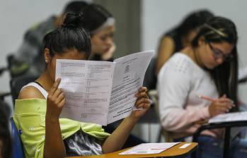Imagen de referencia de un examen de admisión a la Universidad de Antioquia. FOTO: Manuel Saldarriaga