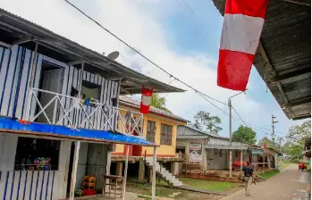 Isla Santa Rosa, en el río Amazonas, centro de la disputa territorial entre Colombia y Perú y escenario de la reciente detención de dos ciudadanos colombianos. Foto; EL COLOMBIANO.