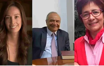De los abogados Karena Caselles, Héctor Carvajal y Dídima Rico, saldrá el nuevo magistrado de la Corte Constitucional. FOTOS: Cortesía 