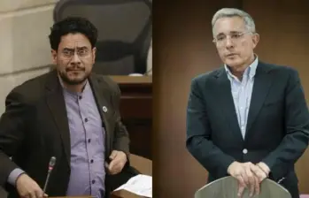 El senador Iván Cepeda y el expresidente Álvaro Uribe. FOTO: cortesía