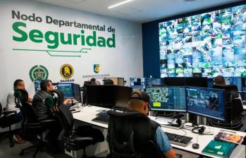 Desde el Nodo Departamental se controlan las cámaras de seguridad de los municipios de Antioquia. FOTO Julio César Herrera. 