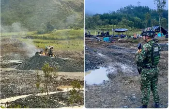 El operativo se realizó en inmediaciones del río Pavón, en el municipio de Urrao. FOTO: Cortesía Cuarta Brigada Ejército