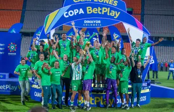 Andrés Román terminó dándole el título a Nacional con su anotación. FOTO CAMILO SUÁREZ