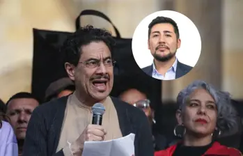 Ivan Cepeda y el viceministro Giovanny Andrés López Cabezas. Fotos: MinTics y Colprensa