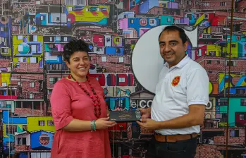 María Catalina Prieto, directora ejecutiva Filarmed, y Carlos Alberto Silva, gerente del Astor, conversaron con este diario. FOTO: Manuel Saldarriaga