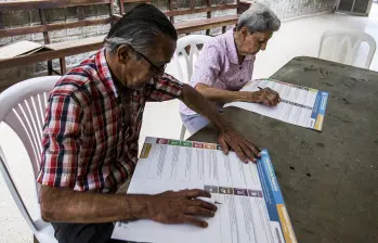 Imagen de referencia de unas votaciones de Presupuesto participativo en el barrio Belén. Foto: Jaime Pérez Munévar