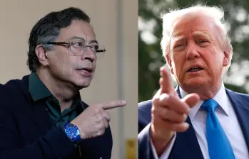 Donald Trump advirtió a Gustavo Petro en medio de la creciente tensión por la lucha antidrogas. FOTO: Presidencia y GETTY