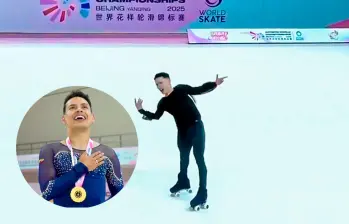 Brayan Carreño ganó medalla de oro en la modalidad solo danza sénior varones del Campeonato Mundial de Patinaje Artístico en Beijing. Foto: Captura de vídeo @ligavallecaucanadepatinaje Brayan Carreño ganó medalla de oro en la modalidad solo danza sénior varones del Campeonato Mundial de Patinaje Artístico en Beijing. Foto: Captura de vídeo @ligavallecaucanadepatinaje
