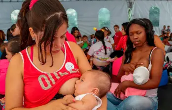 Según la Organización Panamericana de la Salud (OPS), en América Latina y el Caribe solo el 43% de menores de seis meses son alimentados exclusivamente con leche materna. FOTO EL COLOMBIANO