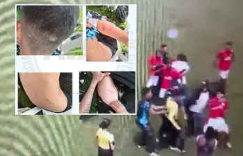 Agresión a árbitro en el Torneo Las Américas: jugadores y técnicos del América Sub-17 golpearon al árbitro Fernando Velázquez Amador. Foto: captura de video - Asociación Vallecaucana de Árbitros de Fútbol (Avaf)