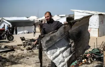 Se agudiza la guerra en la Franja de Gaza. Miles de personas deben evacuar este lugar de inmediato. FOTO: AFP